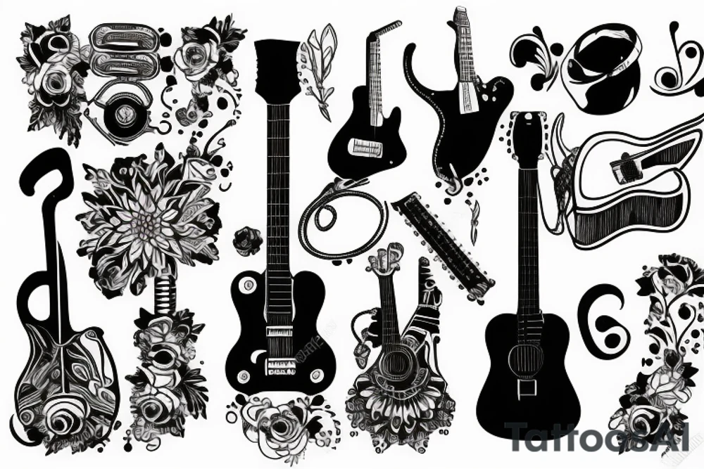 guitar tattoo idea