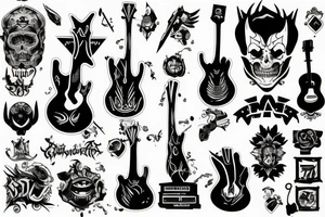 evil guitar tattoo idea