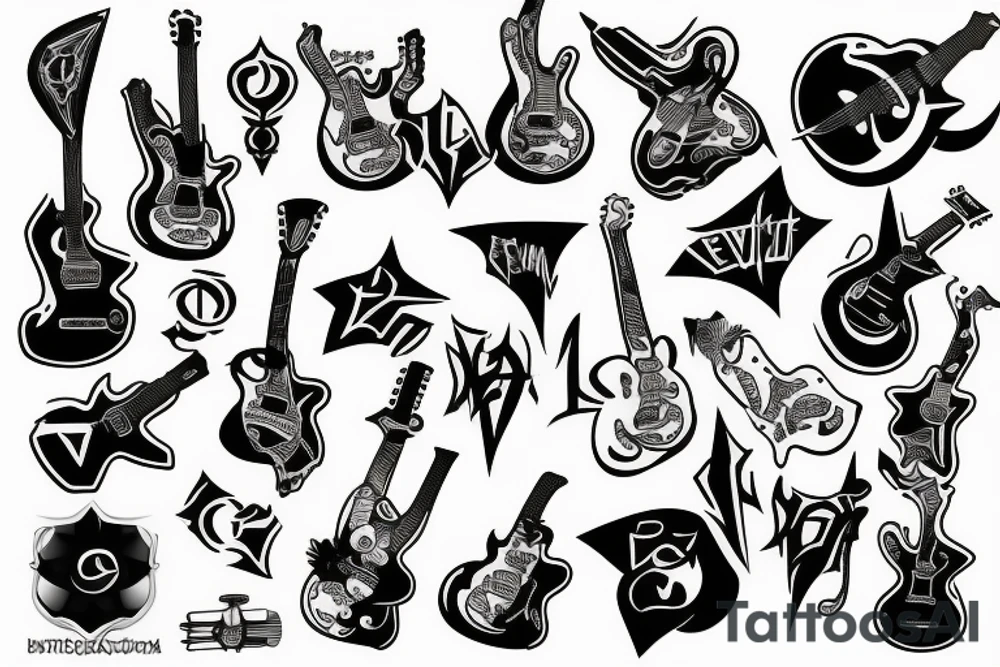 evil guitar tattoo idea
