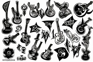 evil guitar tattoo idea