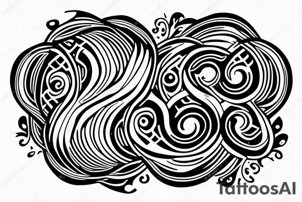 yin yang made by spirals tattoo idea
