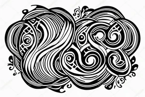 yin yang made by spirals tattoo idea