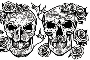 Black scull tattoo idea