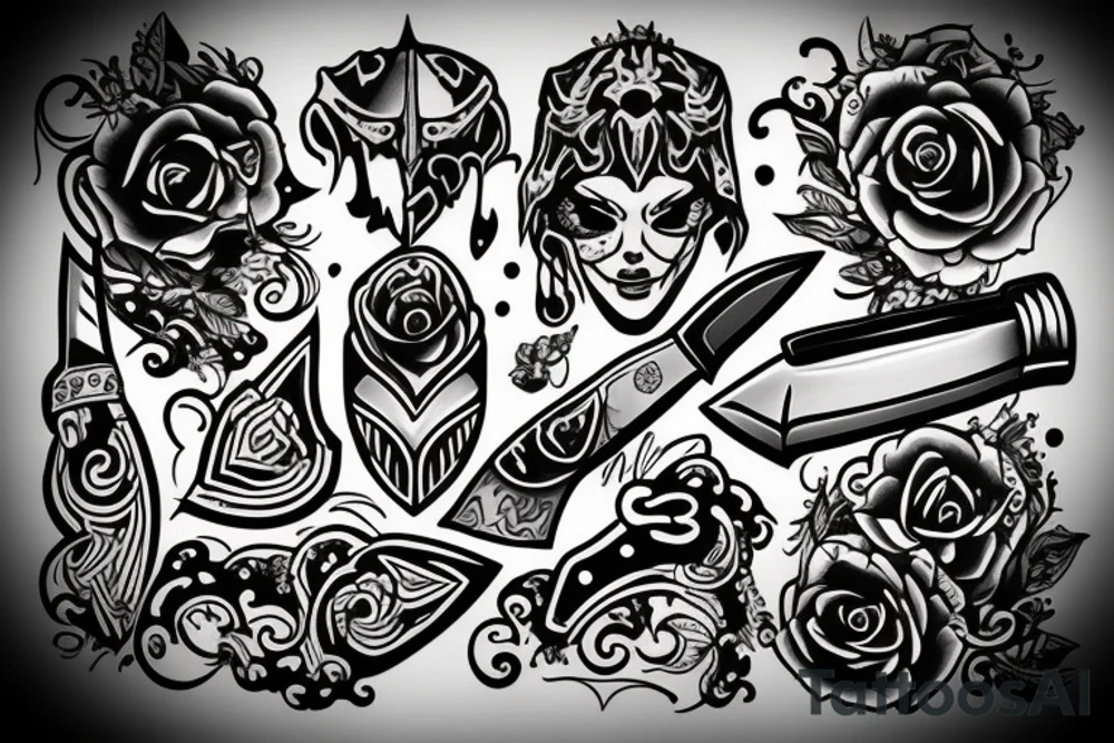 Knife tattoo idea