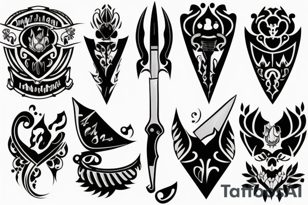 Knife tattoo idea