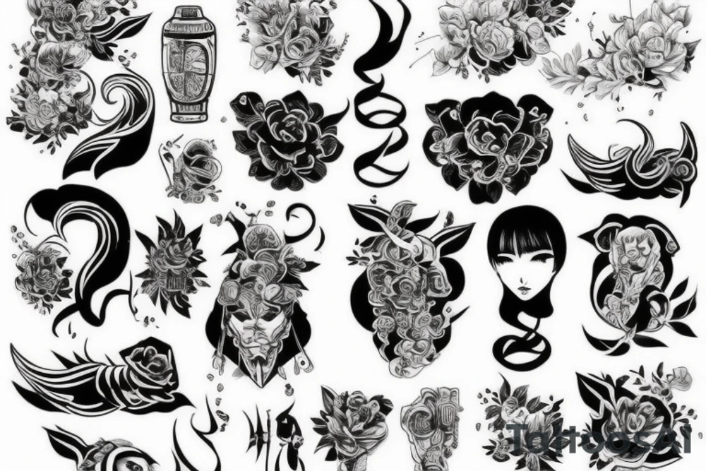 Тигр с кинжалом в зубах tattoo idea