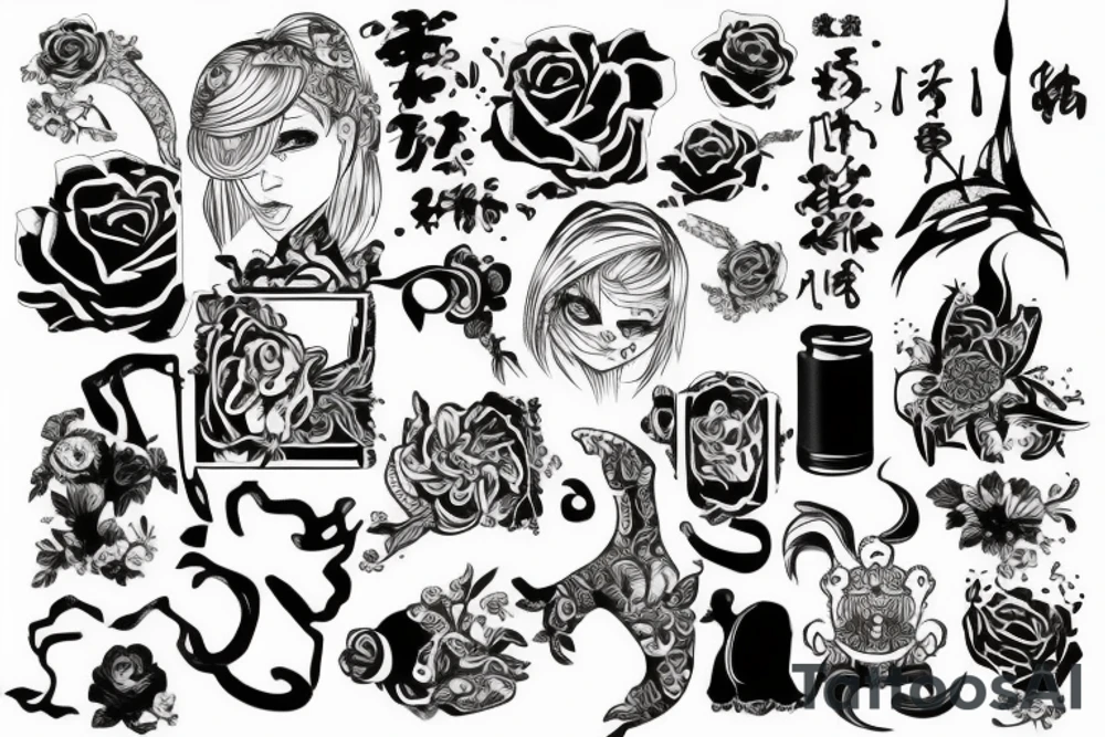 Дракон в шапке и свитере tattoo idea