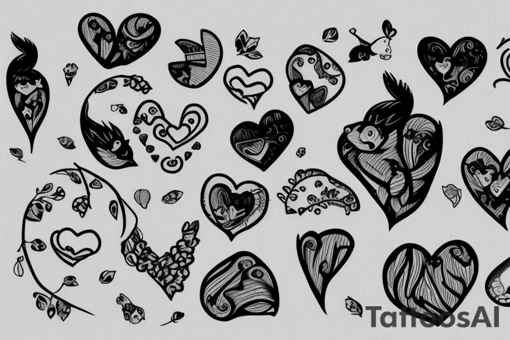 squirrel in a heart tattoo idea