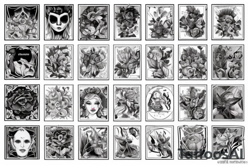 Цветная сексуализированная Фемида tattoo idea