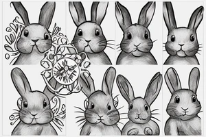Jumping bunny tattoo idea