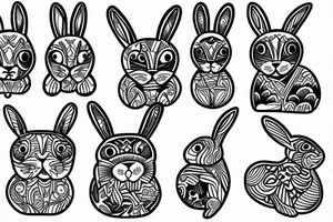 Jumping bunny tattoo idea