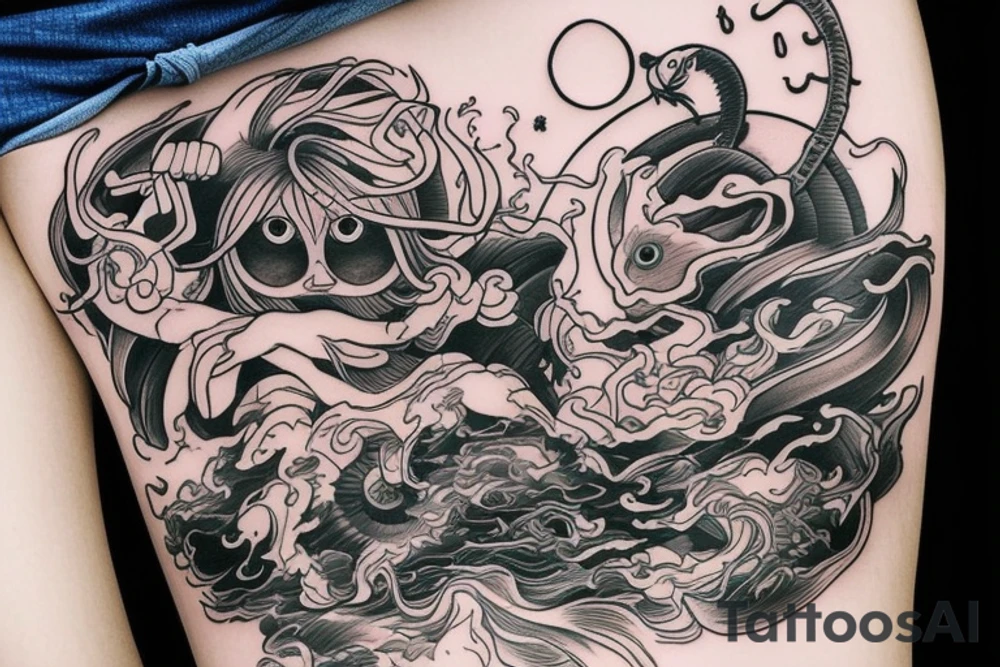 rising sun tattoo idea