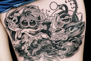 rising sun tattoo idea