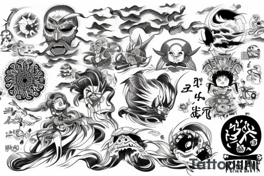rising sun tattoo idea