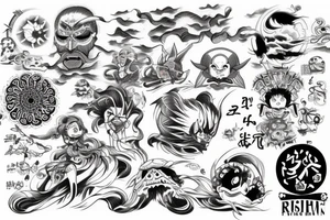 rising sun tattoo idea
