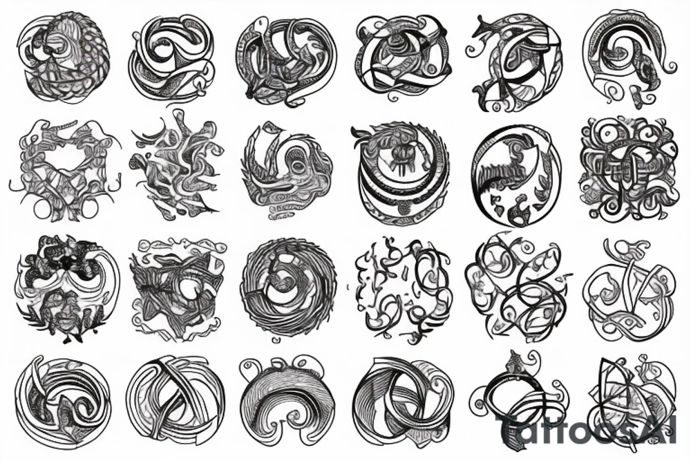 Scandinavian ouroboros tattoo idea