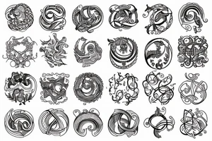 Scandinavian ouroboros tattoo idea