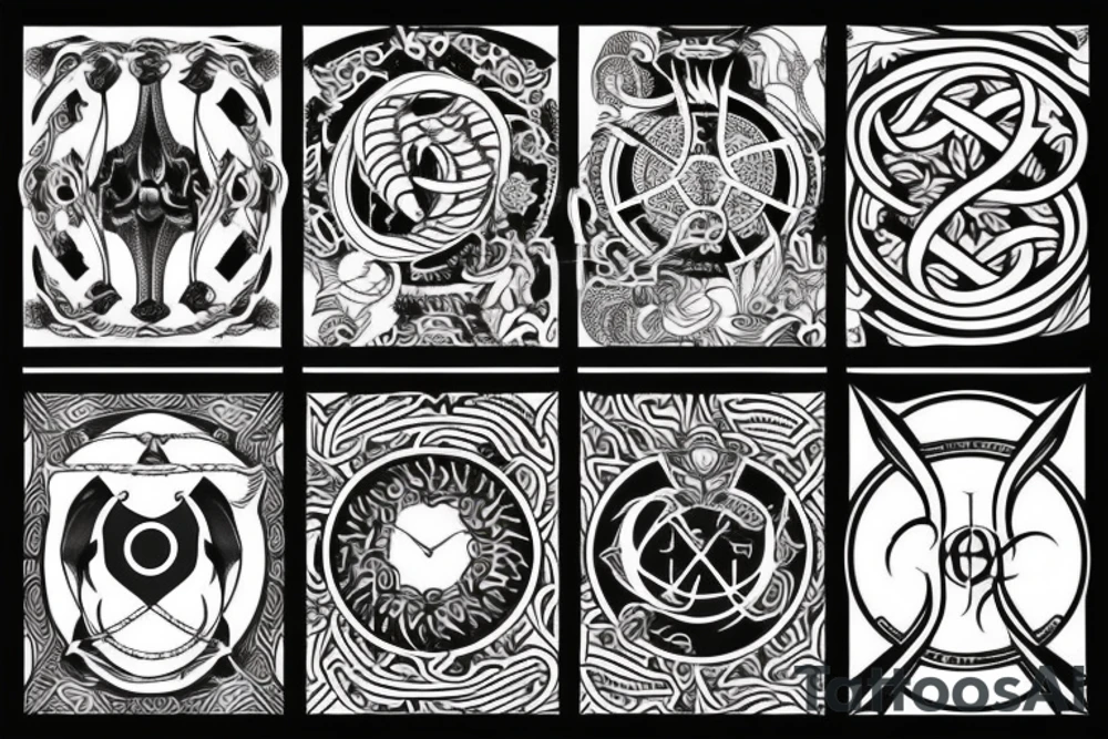 Scandinavian ouroboros tattoo idea