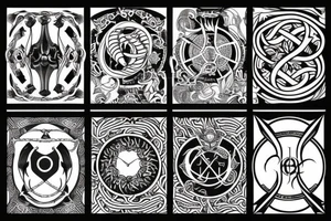 Scandinavian ouroboros tattoo idea