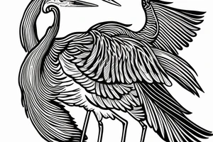 Great Blue Heron standing strong tattoo idea