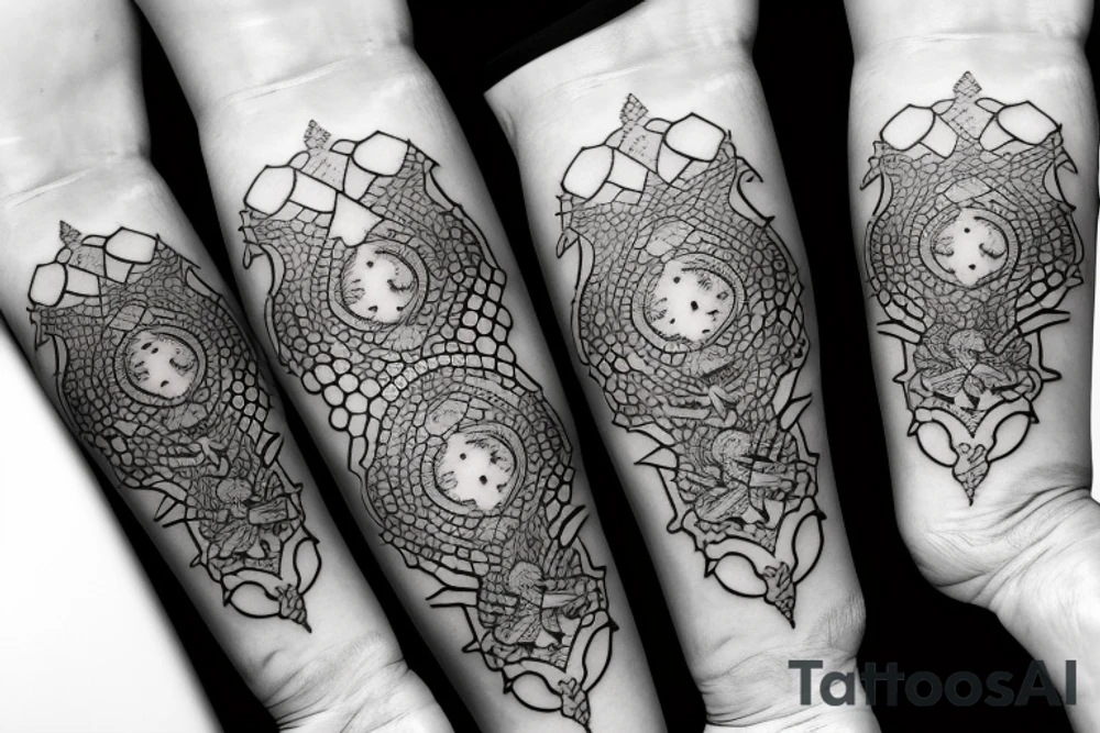 Hourglass with fire tattoo idea