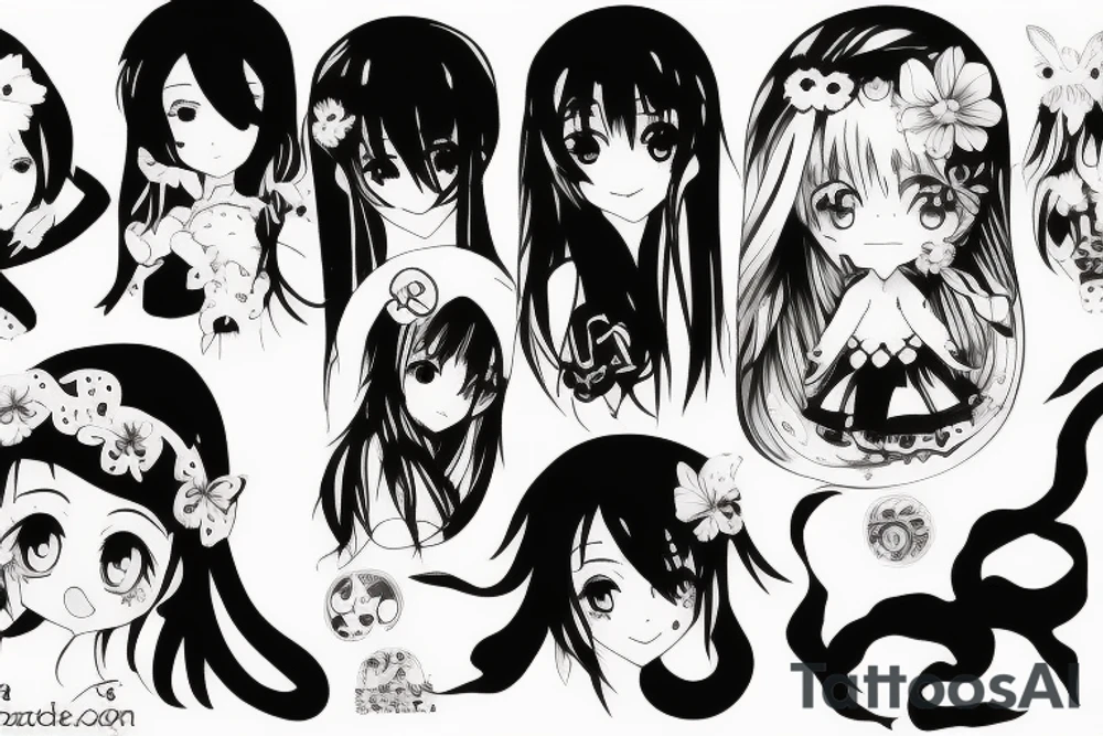 Anime girl tattoo idea