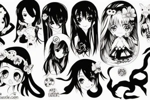 Anime girl tattoo idea