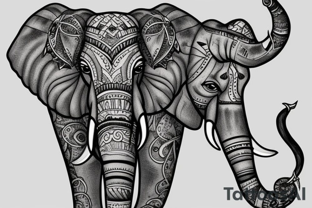 Elephant tattoo idea