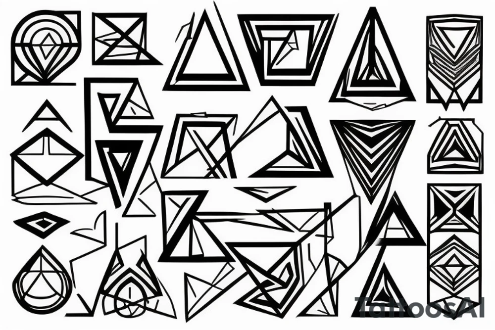 Why I am alive Geometric figures for the whole hand tattoo idea