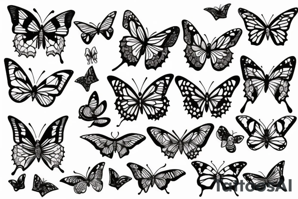 Butterfly disco tattoo idea