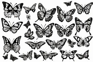 Butterfly disco tattoo idea