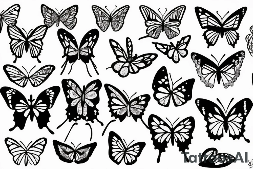 Butterfly disco tattoo idea