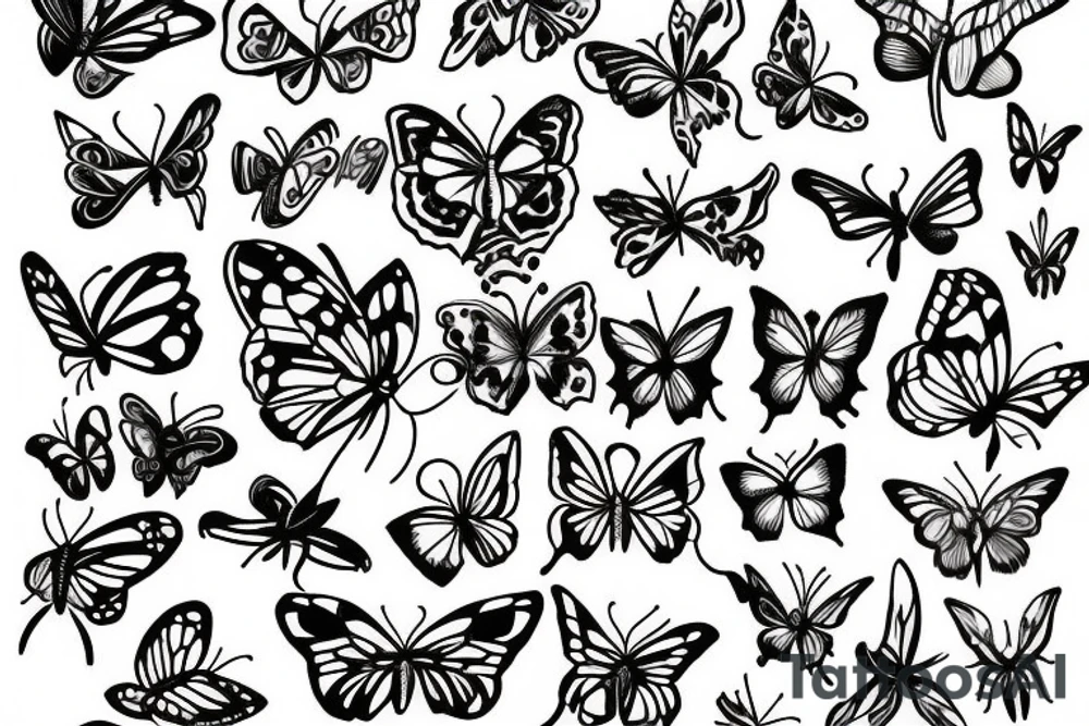 Butterfly disco ball tattoo idea
