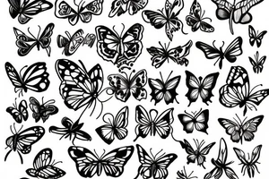 Butterfly disco ball tattoo idea