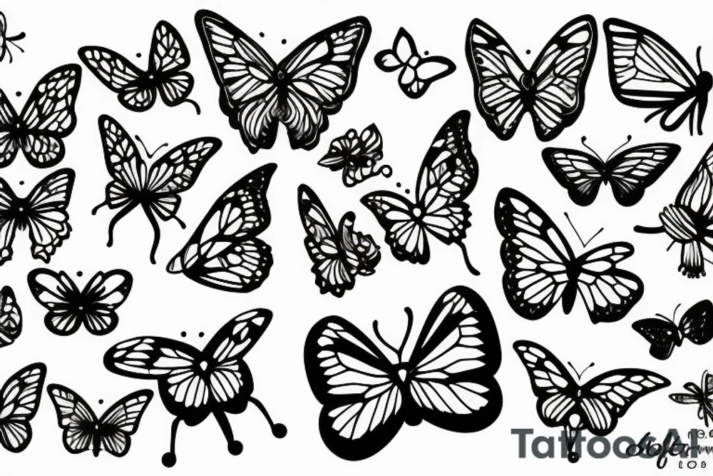 Butterfly disco ball tattoo idea