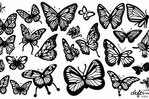 Butterfly disco ball tattoo idea
