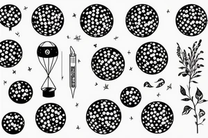 Floral disco ball tattoo idea
