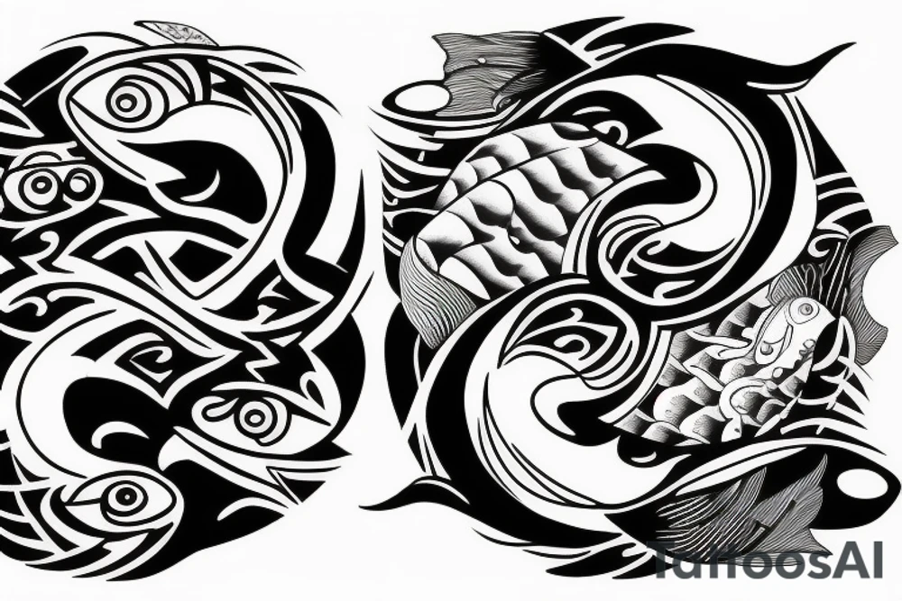 Yin Yang fish tattoo idea