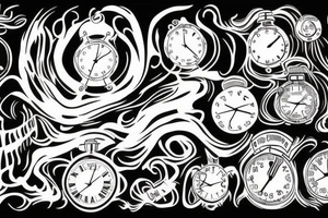 Time that flows with a timer running out tattoo idea