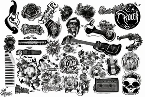 rock music tattoo idea
