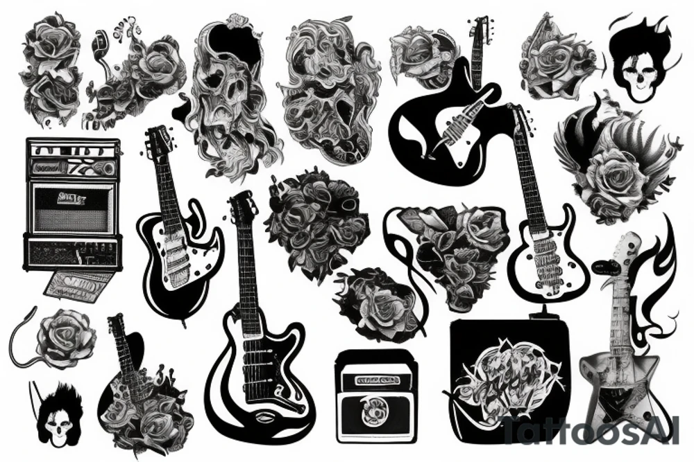 rock music tattoo idea