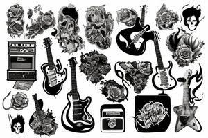 rock music tattoo idea