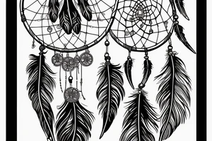 Dreamcatcher feather tattoo idea
