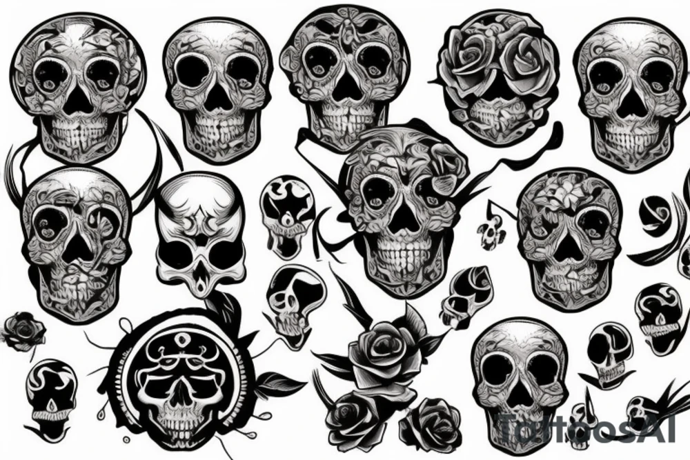 Skull tattoo idea