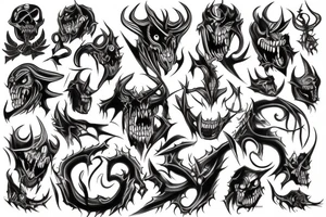 dark demon tattoo idea