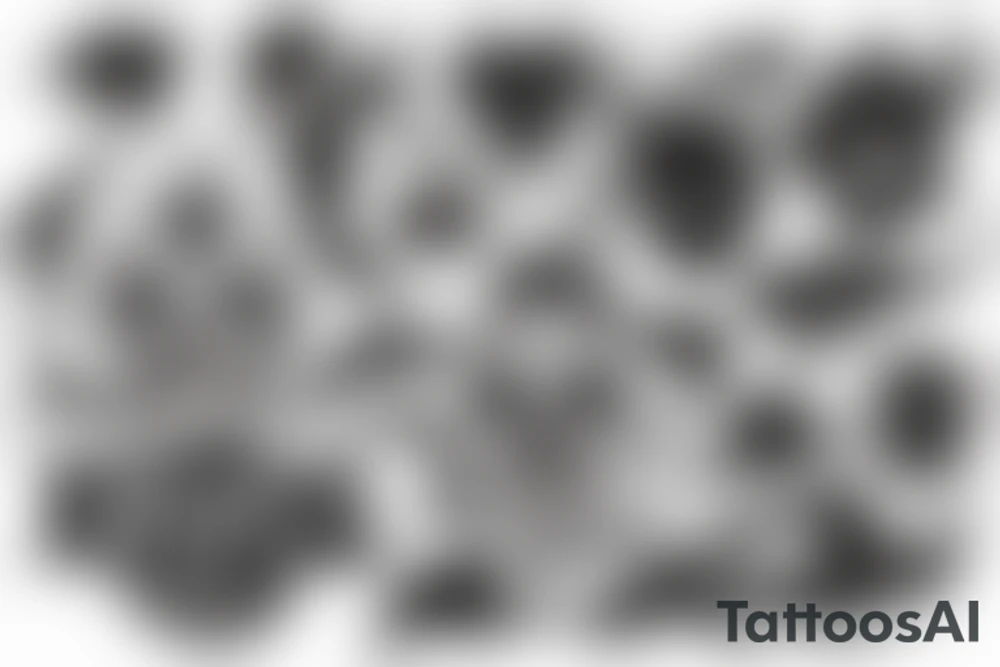 dark demon tattoo idea