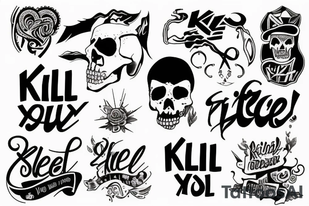 kill your self tattoo idea