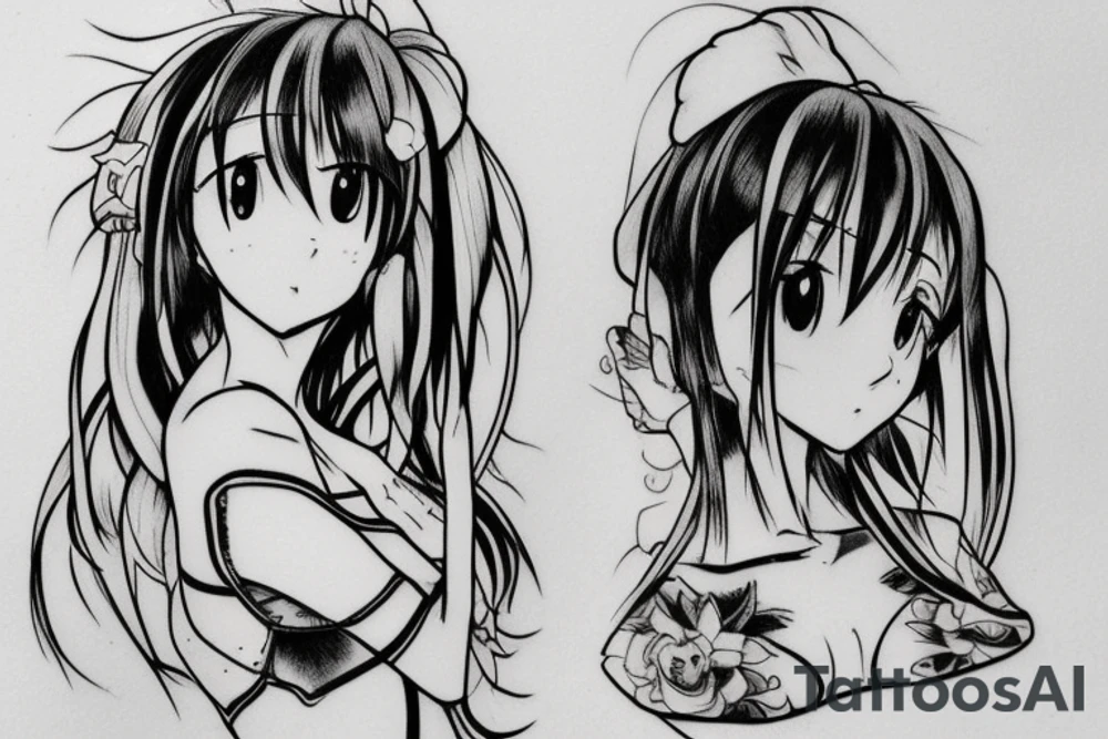 Anime girl is stewing up the scar tattoo idea