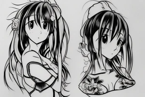 Anime girl is stewing up the scar tattoo idea