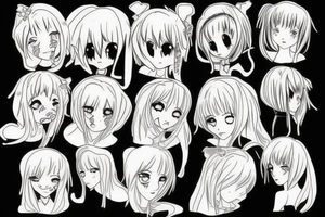 Anime girl stew up scar tattoo idea